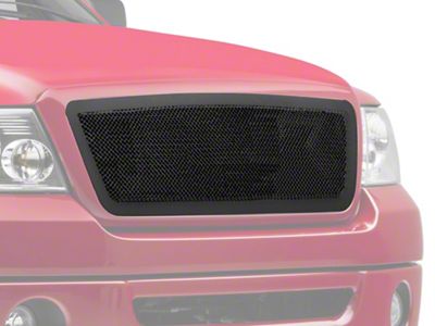 RedRock Wire Mesh Upper Grille with Frame; Black (04-08 F-150)