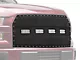RedRock Modern Billet Wire Mesh Upper Replacement Grille with Rivets and LED Lighting; Black (15-17 F-150, Excluding Raptor)