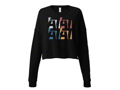 Women's AT Squared Cropped Sweatshirt; Black
