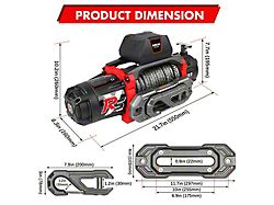 X-Bull XRS Series 13,500 lb. Winch with Synthetic Rope and Wireless Control (Universal; Some Adaptation May Be Required)