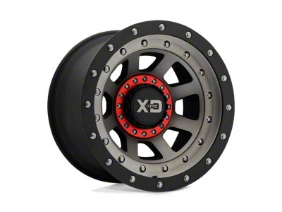 XD FMJ Satin Black Dark Tint 8-Lug Wheel; 17x9; -12mm Offset (01-06 Sierra 3500 HD SRW)