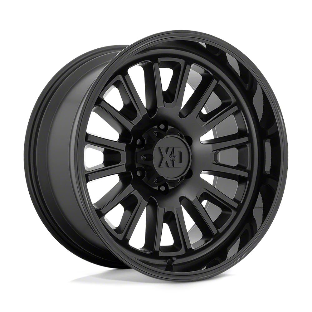 XD Sierra 3500 Rover Satin Black with Gloss Black Lip 8-Lug Wheel ...
