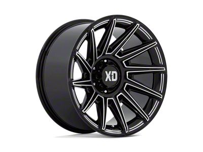 XD Specter Gloss Black Milled 8-Lug Wheel; 20x10; -18mm Offset (01-06 Sierra 3500 HD SRW)