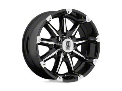XD Badlands Gloss Black Machined 8-Lug Wheel; 20x9; -12mm Offset (01-06 Silverado 2500 HD)