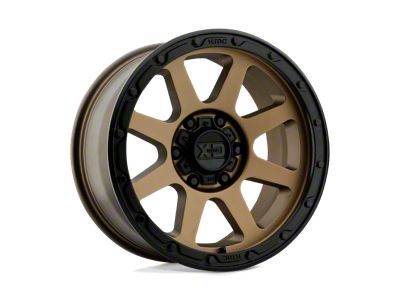 XD Addict 2 Matte Bronze with Matte Black Lip 8-Lug Wheel; 17x9; 18mm Offset (01-06 Silverado 3500 HD SRW)