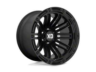 XD Double Deuce Satin Black 8-Lug Wheel; 20x12; -44mm Offset (01-06 Silverado 3500 HD SRW)