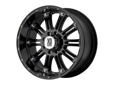 XD Hoss Gloss Black 8-Lug Wheel; 22x9.5; 0mm Offset (01-06 Silverado 3500 HD SRW)
