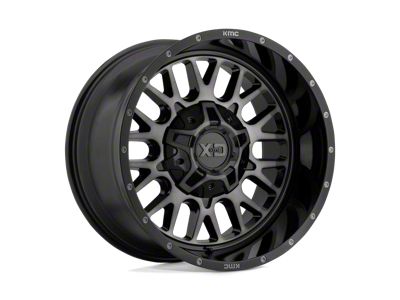 XD Snare Gloss Black with Gray Tint 8-Lug Wheel; 20x9; 0mm Offset (01-06 Silverado 3500 HD SRW)