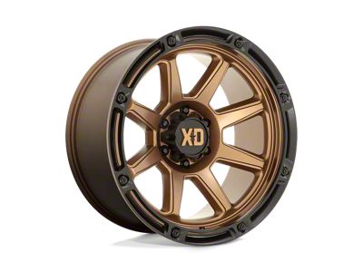 XD Titan Matte Bronze with Black Lip 8-Lug Wheel; 20x9; 18mm Offset (01-06 Silverado 3500 HD SRW)