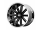 XD Heist Gloss Black Milled with Center Chrome Lip 5-Lug Wheel; 20x12; -44mm Offset (02-08 RAM 1500, Excluding Mega Cab)