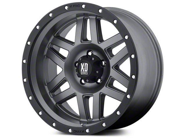 XD Machete Matte Gray with Black Ring 5-Lug Wheel; 17x9; -12mm Offset (02-08 RAM 1500, Excluding Mega Cab)