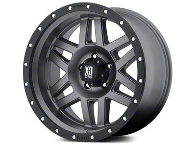 XD Machete Matte Gray with Black Ring 5-Lug Wheel; 17x9; 18mm Offset (02-08 RAM 1500, Excluding Mega Cab)