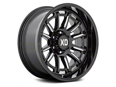 XD Phoenix Gloss Black Milled 5-Lug Wheel; 20x9; 0mm Offset (02-08 RAM 1500, Excluding Mega Cab)
