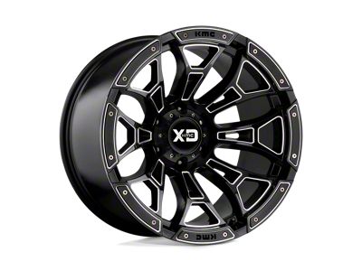XD Boneyard Gloss Black Milled 8-Lug Wheel; 20x12; -44mm Offset (03-09 RAM 2500)