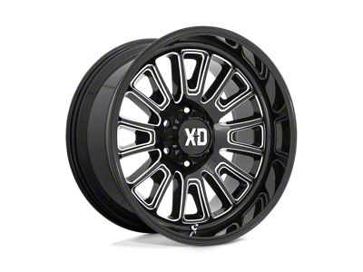 XD Rover Gloss Black Milled 8-Lug Wheel; 22x10; -18mm Offset (03-09 RAM 2500)