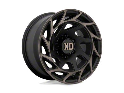 XD Onslaught Satin Black with Bronze Tint 8-Lug Wheel; 20x12; -44mm Offset (03-09 RAM 3500 SRW)