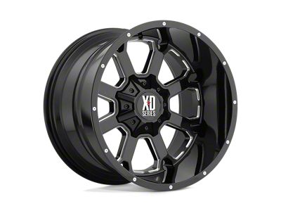 XD Buck 25 Gloss Black Milled 6-Lug Wheel; 20x14; -76mm Offset (04-08 F-150)
