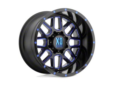 XD Grenade Satin Black Milled with Blue Clear Coat 6-Lug Wheel; 20x9; 18mm Offset (04-08 F-150)