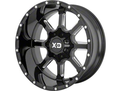 XD Mammoth Gloss Black Milled 6-Lug Wheel; 20x10; -18mm Offset (04-08 F-150)
