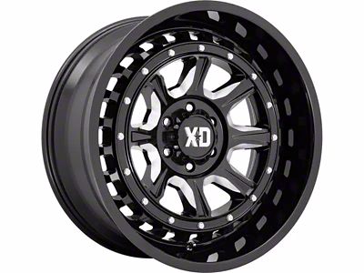 XD Outlander Gloss Black Milled 6-Lug Wheel; 20x10; -18mm Offset (04-08 F-150)