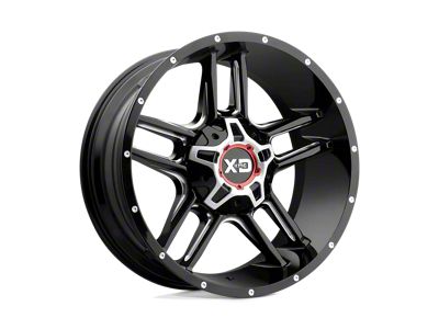 XD Clamp Gloss Black Milled 6-Lug Wheel; 20x9; 18mm Offset (07-13 Sierra 1500)