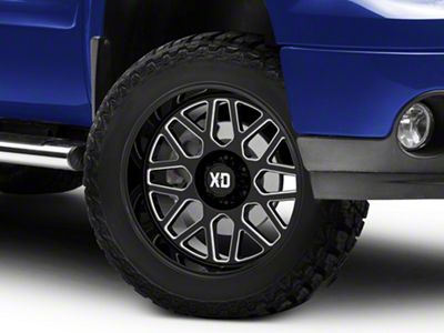 XD Grenade 2 Gloss Black Milled 6-Lug Wheel; 20x9; 0mm Offset (07-13 Sierra 1500)