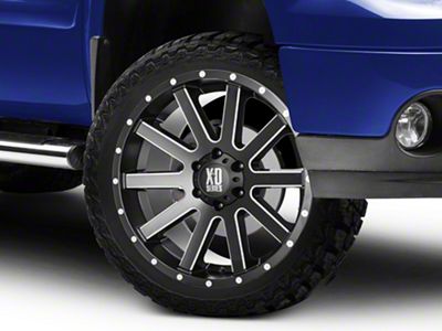 XD Heist Satin Black Milled 6-Lug Wheel; 22x9.5; 15mm Offset (07-13 Sierra 1500)
