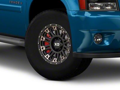 XD Hoss II Satin Black Machined with Gray Tint 6-Lug Wheel; 17x9; 18mm Offset (07-13 Sierra 1500)