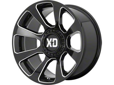 XD Reactor Gloss Black Milled with Red Tint 6-Lug Wheel; 20x10; -18mm Offset (07-13 Sierra 1500)