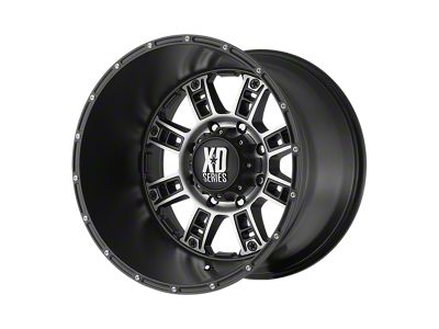 XD Riot Matte Black Machined 6-Lug Wheel; 22x14; -76mm Offset (07-13 Sierra 1500)