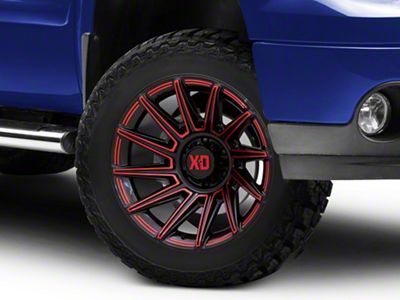XD Specter Gloss Black with Red Tint 6-Lug Wheel; 20x10; -18mm Offset (07-13 Sierra 1500)