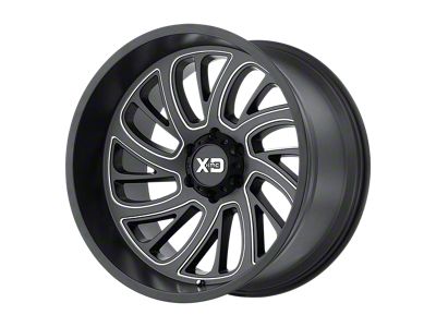 XD Surge Satin Black Milled 8-Lug Wheel; 20x12; -44mm Offset (11-14 Sierra 3500 HD SRW)
