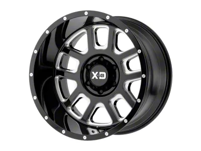 XD Delta Gloss Black Milled 6-Lug Wheel; 20x9; -12mm Offset (07-13 Silverado 1500)