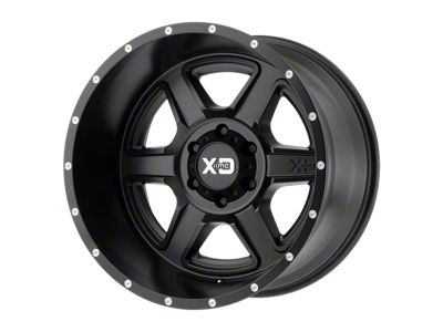 XD Fusion Satin Black 6-Lug Wheel; 20x12; -44mm Offset (07-13 Silverado 1500)