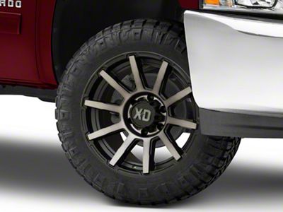 XD Outbreak Satin Black with Gray Tint 6-Lug Wheel; 20x10; 12mm Offset (07-13 Silverado 1500)