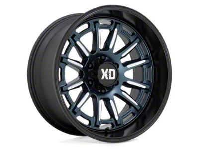 XD Phoenix Metallic Blue Milled with Black Lip 6-Lug Wheel; 20x9; 0mm Offset (07-13 Silverado 1500)