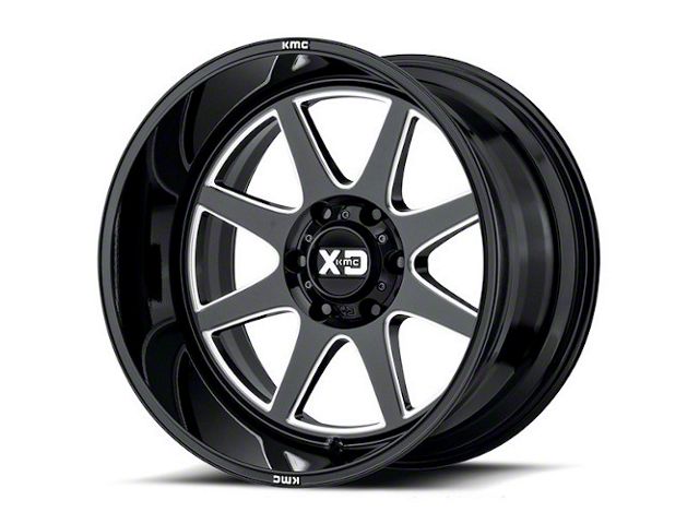 XD Pike Gloss Black Milled 6-Lug Wheel; 20x9; 0mm Offset (07-13 Silverado 1500)