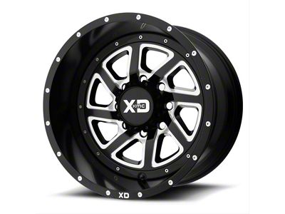 XD Recoil Satin Black Milled with Reversible Ring 6-Lug Wheel; 17x9; 30mm Offset (07-13 Silverado 1500)