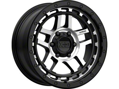 XD Recon Satin Black Machined 6-Lug Wheel; 17x8.5; 18mm Offset (07-13 Silverado 1500)