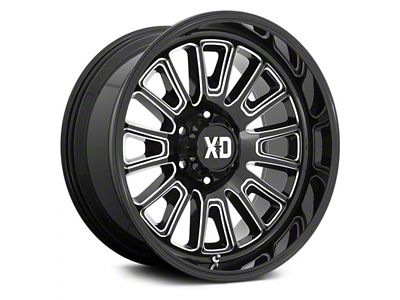 XD Rover Gloss Black Milled 6-Lug Wheel; 24x12; -44mm Offset (07-13 Silverado 1500)