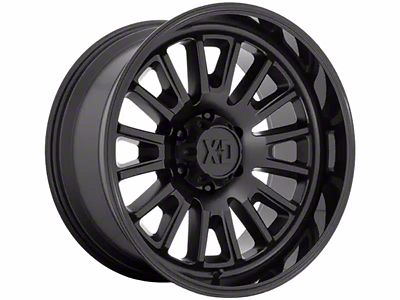 XD Rover Satin Black with Gloss Black Lip 6-Lug Wheel; 20x9; 0mm Offset (07-13 Silverado 1500)