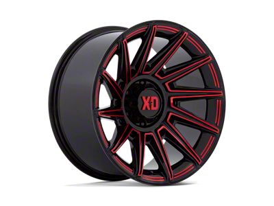 XD Specter Gloss Black with Red Tint 6-Lug Wheel; 20x10; -18mm Offset (07-13 Silverado 1500)