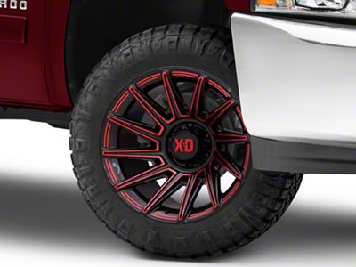 XD Specter Gloss Black with Red Tint 6-Lug Wheel; 20x10; -18mm Offset (07-13 Silverado 1500)