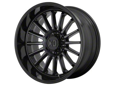 XD Whiplash Gloss Black with Gray Tint 6-Lug Wheel; 20x10; -18mm Offset (07-13 Silverado 1500)