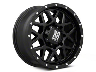 XD Grenade Satin Black 8-Lug Wheel; 18x9; 18mm Offset (11-14 Silverado 2500 HD)