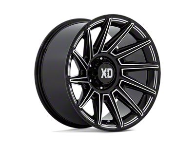 XD Specter Gloss Black Milled 8-Lug Wheel; 20x10; -18mm Offset (11-14 Silverado 2500 HD)