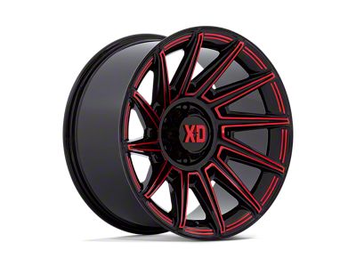 XD Specter Gloss Black with Red Tint 8-Lug Wheel; 20x10; -18mm Offset (11-14 Silverado 2500 HD)