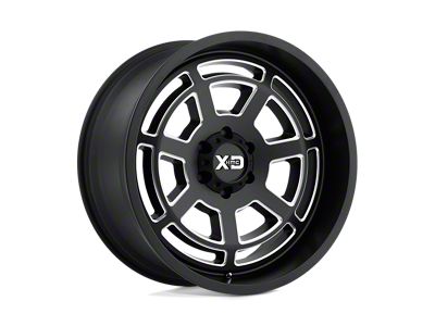 XD Bones Satin Black Milled 8-Lug Wheel; 20x9; 0mm Offset (11-14 Silverado 3500 HD SRW)