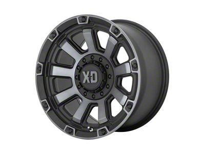 XD Gauntlet Satin Black with Gray Tint 8-Lug Wheel; 20x10; -18mm Offset (11-14 Silverado 3500 HD SRW)