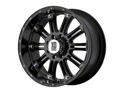 XD Hoss Gloss Black 8-Lug Wheel; 22x9.5; 0mm Offset (07-10 Silverado 3500 HD SRW)